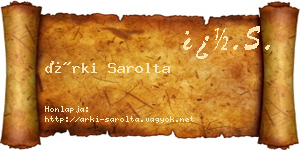 Árki Sarolta névjegykártya